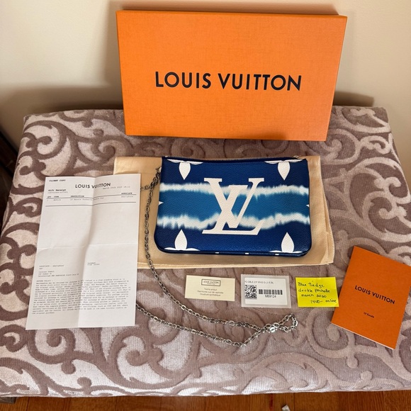 Louis Vuitton Handbags - Louis Vuitton Escale Blue Tiedye Double Zip Pochette Crossbody Bag